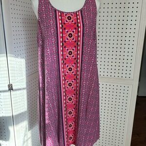 Crown and Ivy Pink and Orange Printed Tank Mini Dress